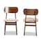 Baxton Studio Euclid Mid-Century Modern Sand Fabric and Walnut Brown Finished Wood 2-Piece Dining Chair Set 184-11648-Zoro - alternate 5
